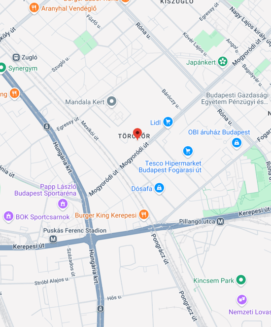 kád-kabin bemutatóterem térkép